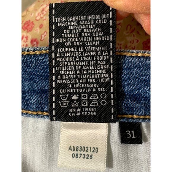 Womens 7 for all Mankind NWT Size 31 Ankle Skinny Jeans Raw Hem $199 6599 - Picture 11 of 11